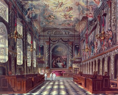 La Capilla Real, Castillo de Windsor de Pynes Royal Residences de William Henry Pyne